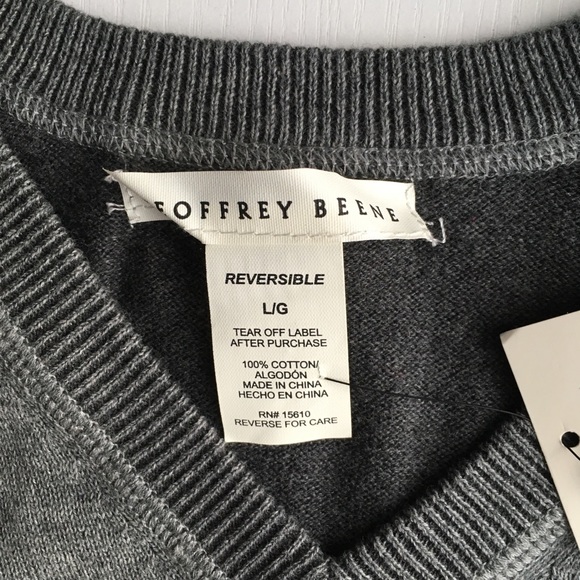 Geoffrey Beene Men’s Vest L Grey Pullover Sweater - Picture 3 of 7